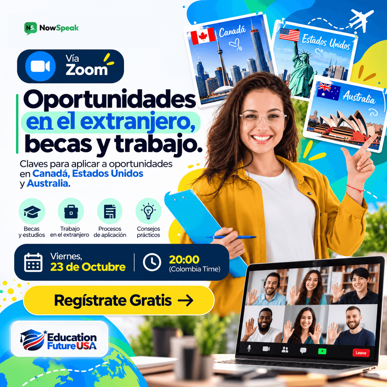 Oportunidades en el extranjero, becas y trabajo